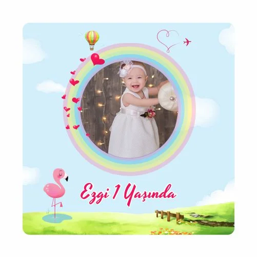 Flamingo Temalı Doğum Günü Magneti